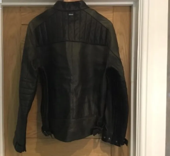 Knox Roscow biker genuine fine grain leather