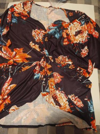 Women's Summer Floral Print /Twist Knot Blouse in Clearfield, Utah