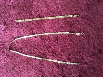 Nice 14k GOLD set (necklace + bracelet) made in Italy