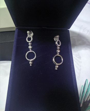 Antonini Alaskan White Gold Diamond Dangle Earrings (BNIB)