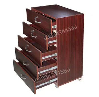 3 feet Wooden Chester Table, 5 Drawers cabinet
