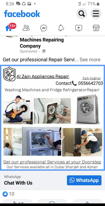 Fridge freezer and Washing Machines Repair Services at your doorstep all in Sharjah Dubai and Ajman