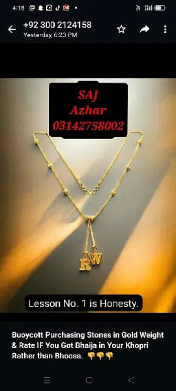 gold chain loket