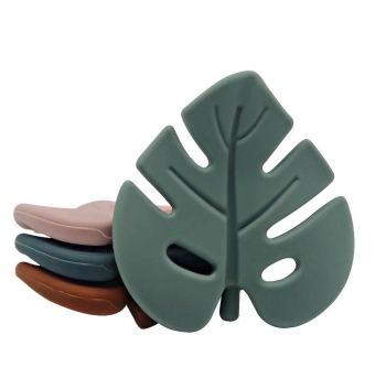 مجموعه عضاضات تسنين على شكل ورقه شجر بلون اخضر 190 قطعه