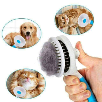 Soft pet brush, self cleaning slicker brush جديد لمامة وفرشاة الحيوانات الجديدة فرشاة نا