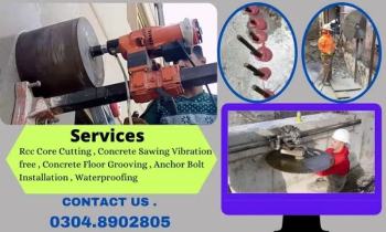 Rcc Core Cutting and Concrete Cutting (Wall Sawing) Vibration Free