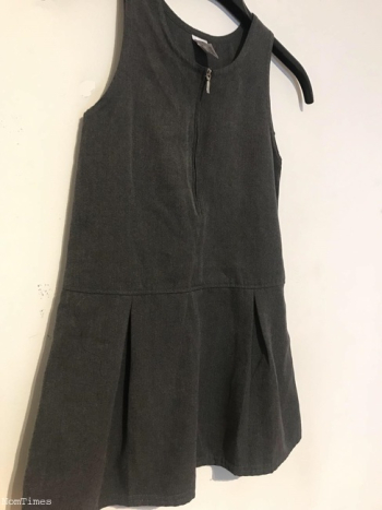 Tesco Grey School Pinafore Dress Age 7 8
