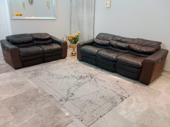 Recliner leather sofa 