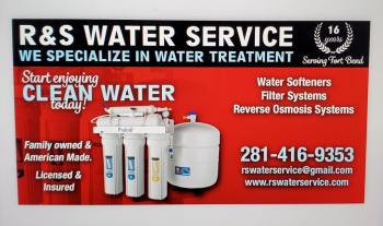 Softener Service. River Stone. R S Water Service 