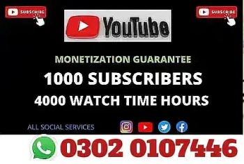 YouTube channel monetization 1k Subscribers 4k watch hours time