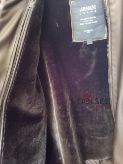 Armani jeans leather jacket - size 50