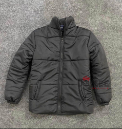 جاكت بافر اسود مستور - Black puffer jacket