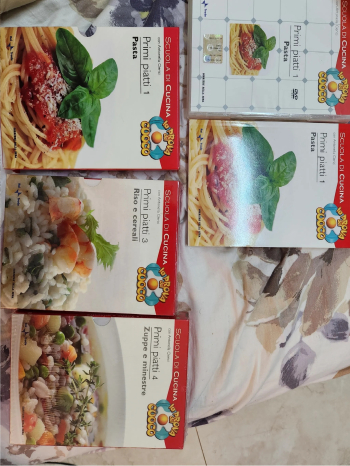 تعلبم الطبخ باللغة الايطالية 3 dvd. + 3 books italian language for teaching cooking