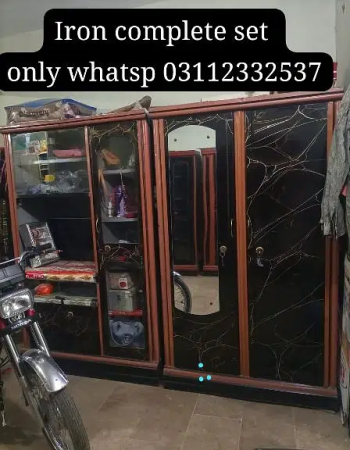 iron bedroom set without mattress urgent sell