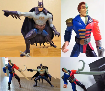 Rare 1995 KENNER HASBRO Pirate Batman & 2-Face Action figure