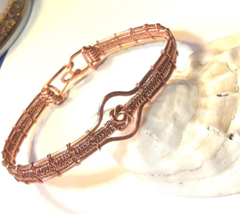 Copper Wire wrap Love Knot Bracelet