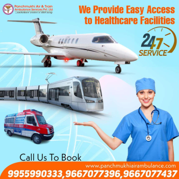 Take Low-fare Panchmukhi Air Ambulance Services in Guwahati with ICU Facility