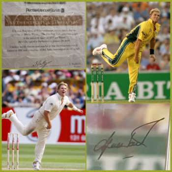 Cricket Shane Warne Signed Test Match & One Day COA Ltd 500 ðŸ NEW