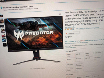 Acer Predator 27in 1440p 170hz Ips Splendor Hdr400