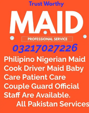 Cook Driver Maid Baby Care Patient Care Available