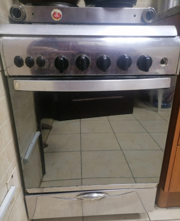 غاز مع فرن للبيت مع ساعه وبربيش