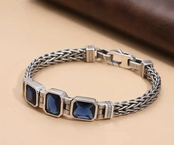 1pc Woven Bracelet, Vintage Style Bracelet, Men's Cool Jewelry Commemorative Gift