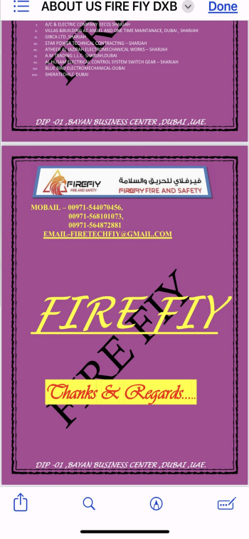 Firefiy fire and safty dubai