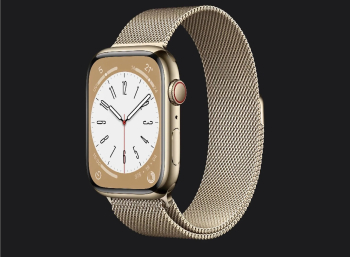 Brand new apple watch series 7 stainless steel 45 mm gold with Milanese Loop