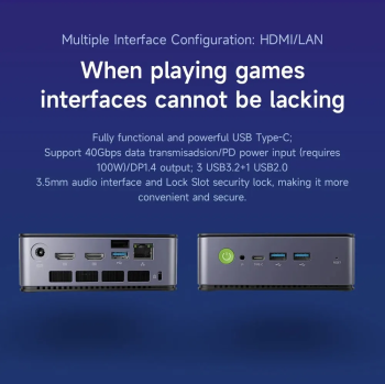 GMKtec K2 Mini PC AMD Ryzen 7 7735HS 8C/16T DDR5 16G RAM 1TB ROM SSD