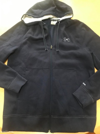 NEW Under Armour Navy Full ZIP Hoodie Large
