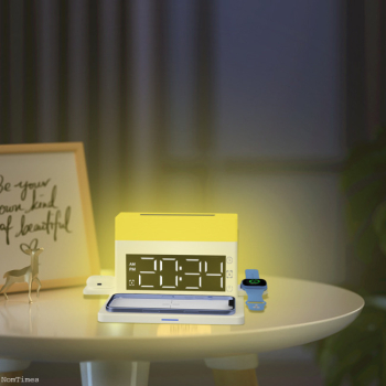 Small Night Light Clock Alarm Clock Six In One