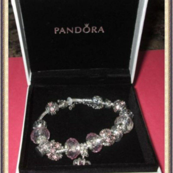 925 Sterling Silver Plated Charm Bracelet For Women