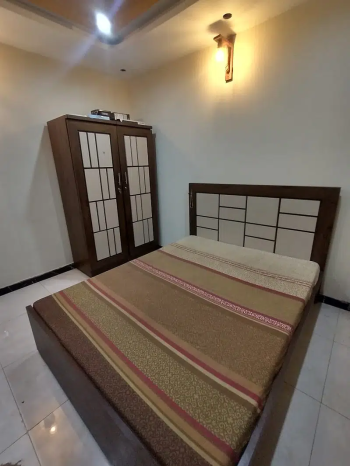 Bed set / Double size bed / Bed with mattress / Cupboard / Almari